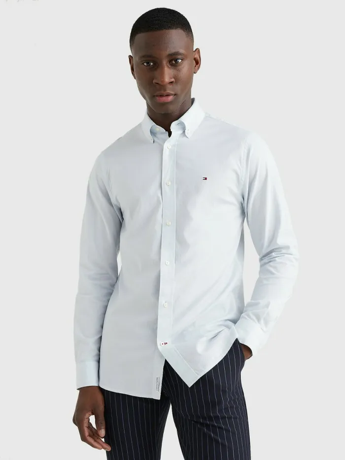 Tommy Hilfiger Organic Cotton Poplin Regular Fit Shirt Breezy Blue Mens Shirts Sale Tommy Hilfiger Organic Cotton Poplin Regular Fit Shirt Breezy Blue Mens Shirts Sale