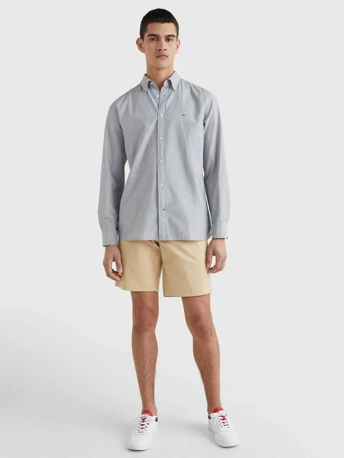 Tommy Hilfiger Organic Cotton Poplin Regular Fit Shirt Desert Sky Mens Shirts Gift 4 You