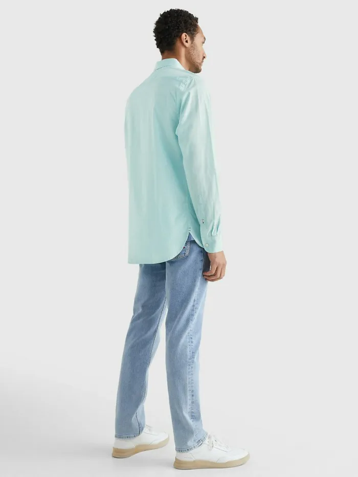 Tommy Hilfiger Organic Cotton Poplin Regular Fit Shirt Tidal Waves Mens Shirts Gift Ideas