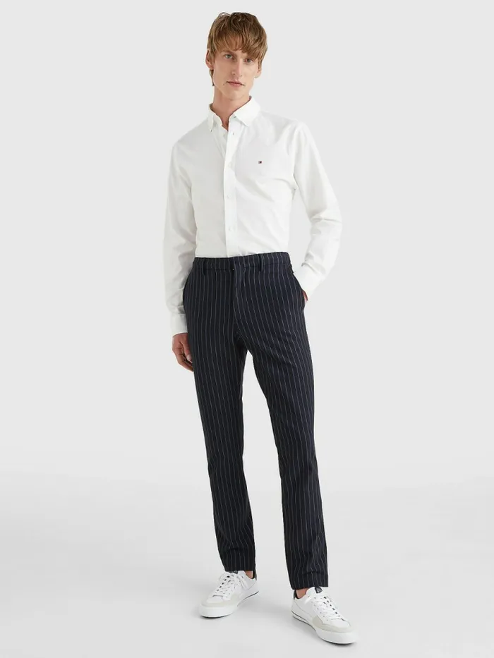 Tommy Hilfiger Organic Cotton Poplin Regular Fit Shirt White Mens Shirts Gift for Friend