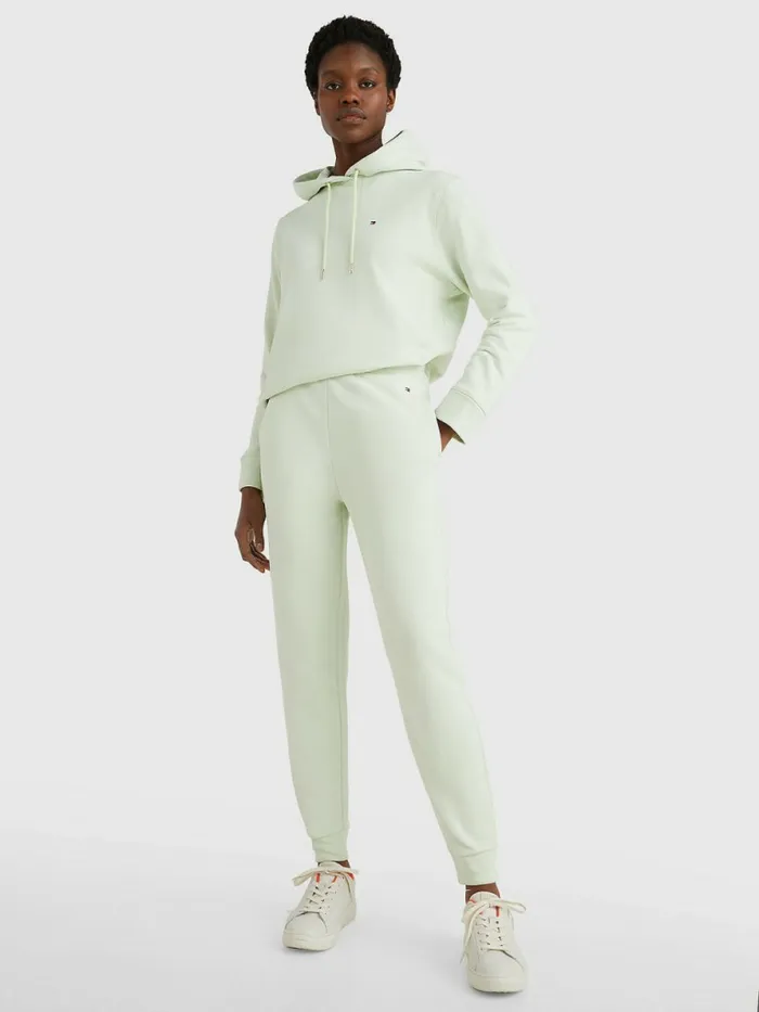 Tommy Hilfiger Organic Cotton Regular Fit Hoody Accent Green Womens Sweatshirts and Hoodies Popular