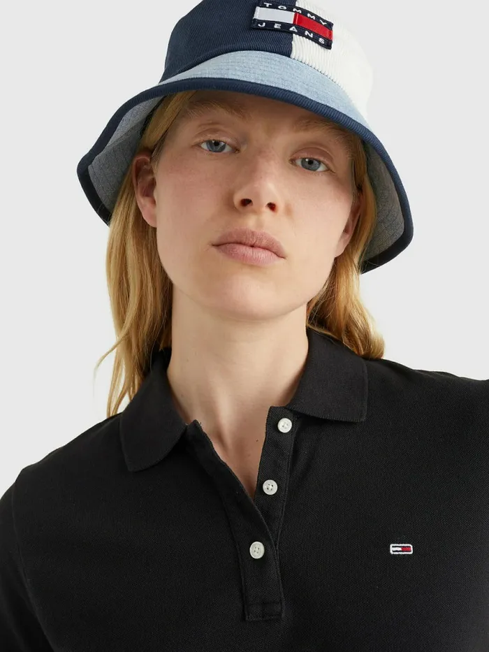 Tommy Hilfiger Organic Cotton Slim Fit Polo Black Womens Polo Shirts Near Me