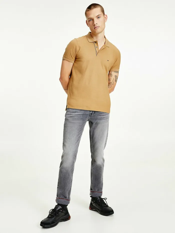 Tommy Hilfiger Organic Cotton Slim Fit Polo Countryside Khaki Mens Polo Shirts Cheap On Sale Tommy Hilfiger Organic Cotton Slim Fit Polo Countryside Khaki Mens Polo Shirts Cheap On Sale
