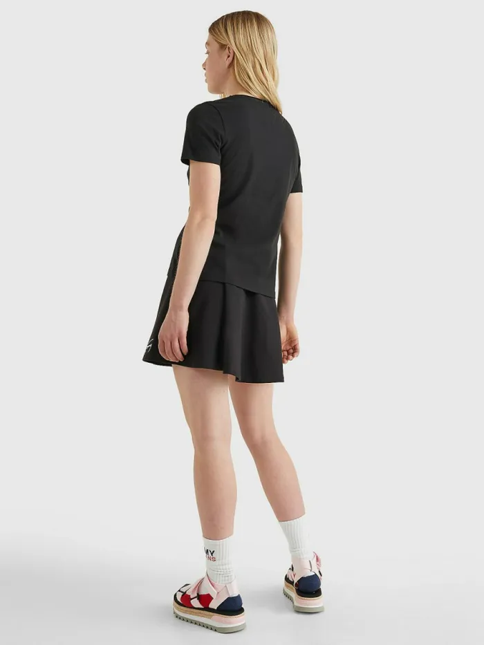 Tommy Hilfiger Organic Cotton Slim Fit TShirt Black Womens TShirts Gift 4 You