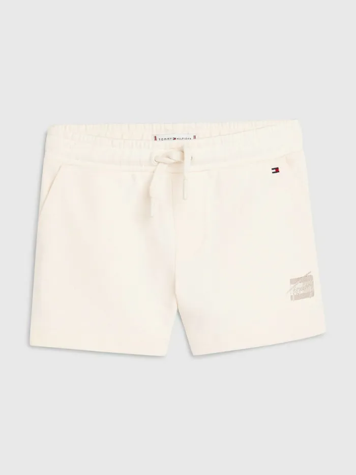 Tommy Hilfiger Organic Cotton Sweat Shorts Ancient White Girls Trousers Shorts and Skirts On Sale Tommy Hilfiger Organic Cotton Sweat Shorts Ancient White Girls Trousers Shorts and Skirts On Sale