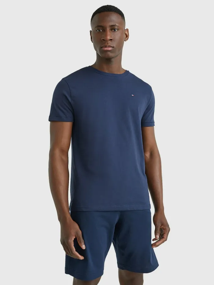 Tommy Hilfiger Organic Cotton TShirt Navy BlazerPt Mens Essentials