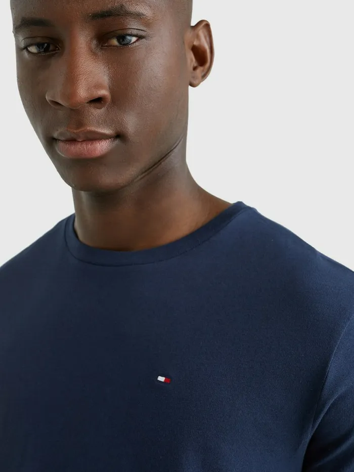 Tommy Hilfiger Organic Cotton TShirt Navy BlazerPt Mens Essentials