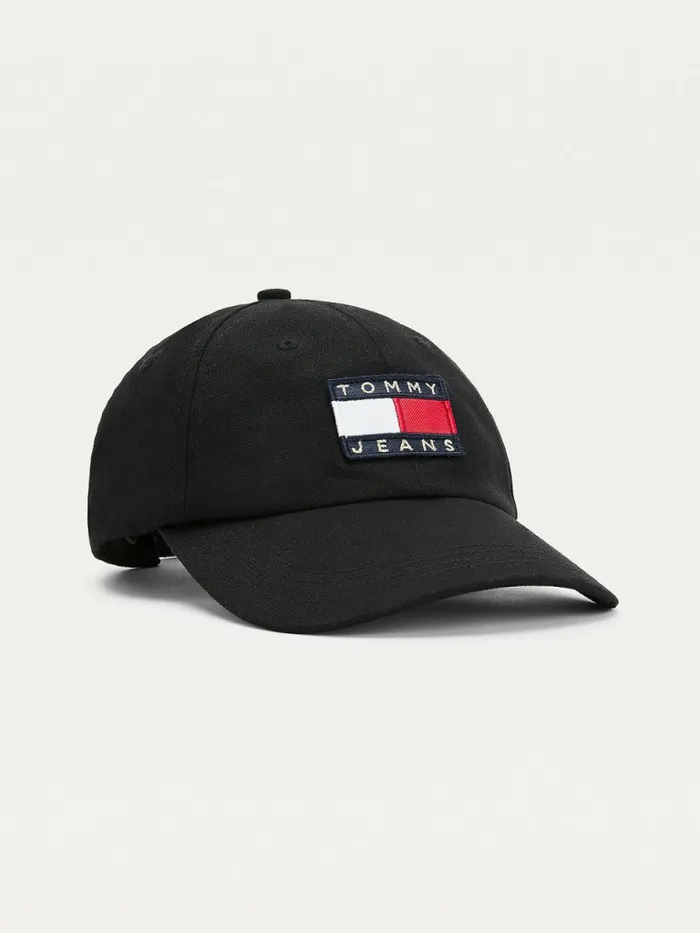 Tommy Hilfiger Organic Cotton Twill Cap Black Womens Hats and Scarves Popular