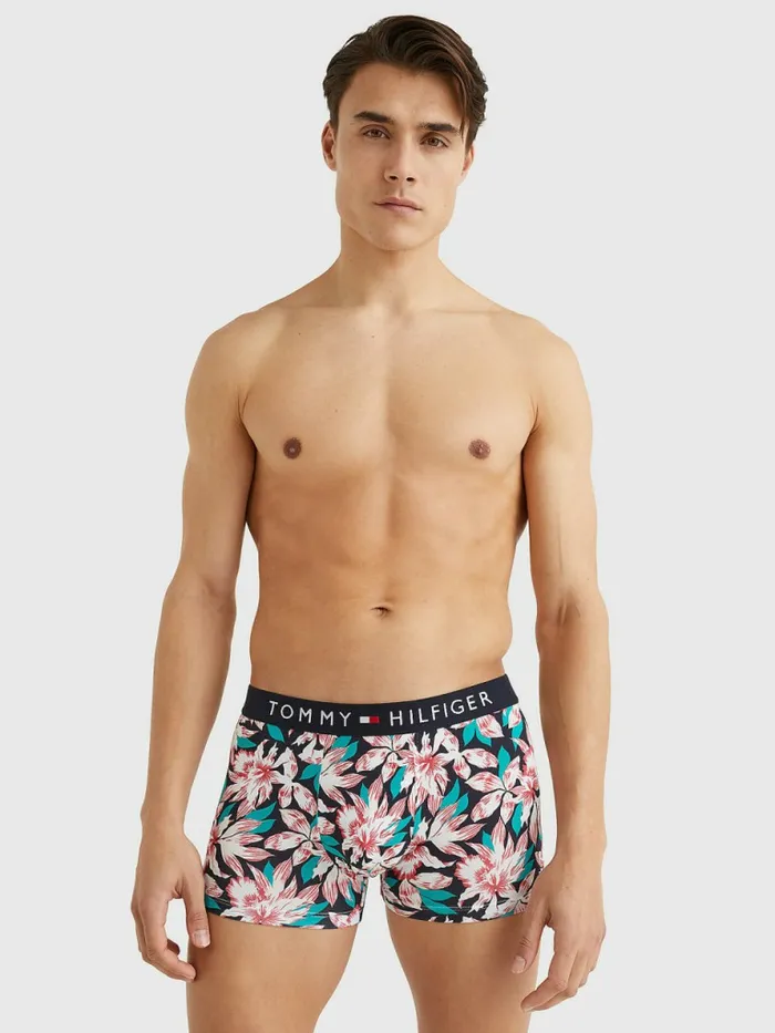 Tommy Hilfiger Original AllOver Print Trunks Tropical Floral Des Mens Underwear Gift for Friend