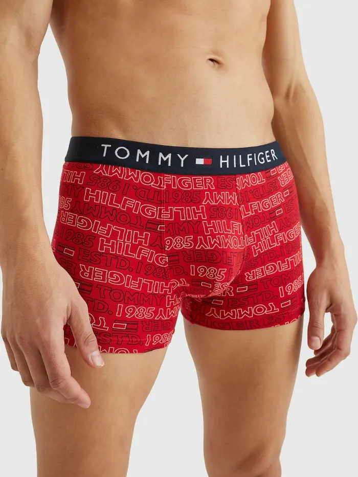 Tommy Hilfiger Original AllOver Print Trunks Watery Logo Uw Mens Underwear Gift for Friend Tommy Hilfiger Original AllOver Print Trunks Watery Logo Uw Mens Underwear Gift for Friend