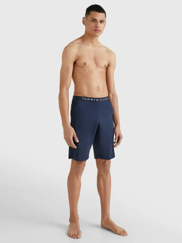 Tommy Hilfiger Original Jersey Logo Shorts Navy Blazer Mens Essentials Sale