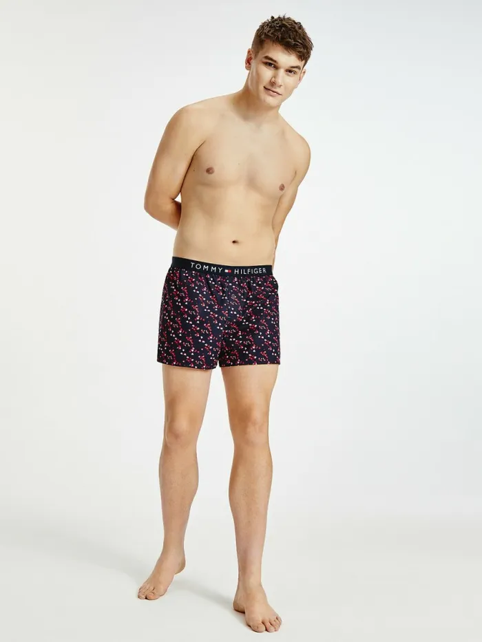Tommy Hilfiger Original Logo Waistband Print Boxer Shorts Flutter Hearts Mens Underwear Gift for Friend