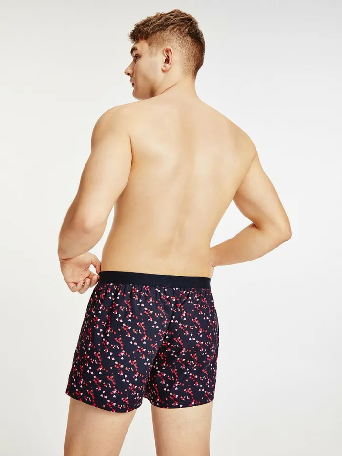 Tommy Hilfiger Original Logo Waistband Print Boxer Shorts Flutter Hearts Mens Underwear Gift for Friend