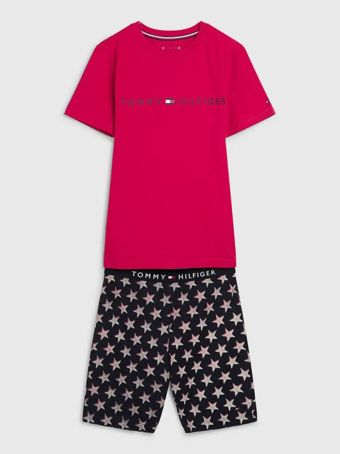 Tommy Hilfiger Original Short Print Pyjamas Primary RedOffset Stars Boys Underwear and Socks For Sale Tommy Hilfiger Original Short Print Pyjamas Primary RedOffset Stars Boys Underwear and Socks For Sale