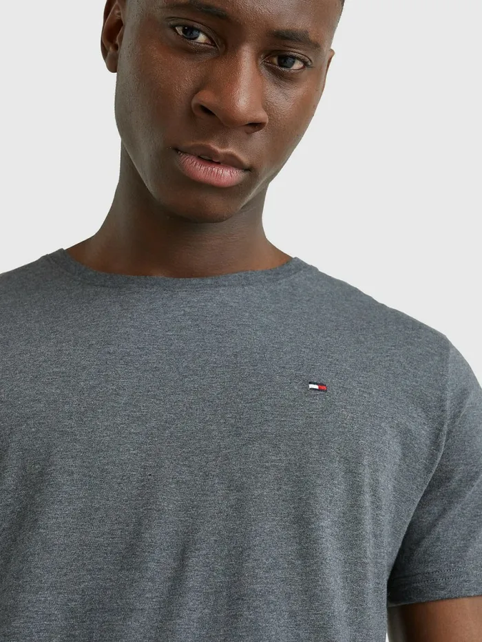 Tommy Hilfiger Original Short Sleeve Pyjama Set Dark Grey HtPrimary Red Mens Loungewear and Nightwear