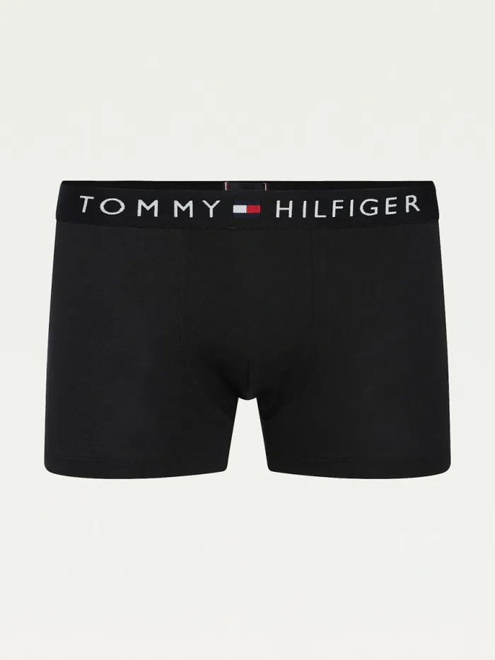Tommy Hilfiger Original Stretch Logo Waistband Trunks Black Mens Underwear Casaul