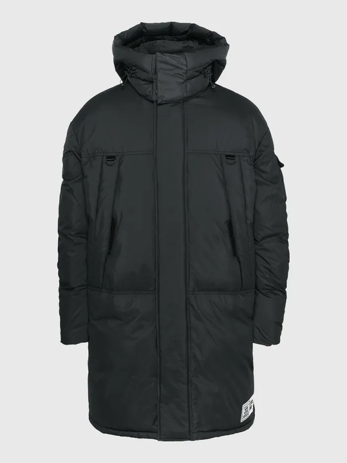 Tommy Hilfiger Oversized Down Parka Black Mens Coats and Jackets Popular