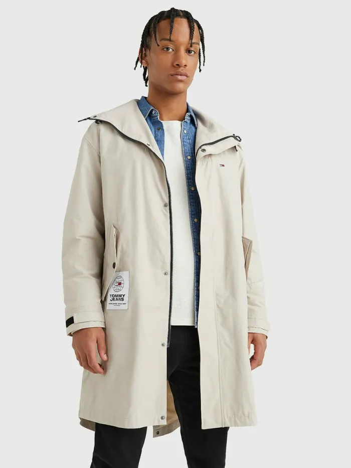 Tommy Hilfiger Oversized Parka Savannah Sand Mens Coats and Jackets Near Me