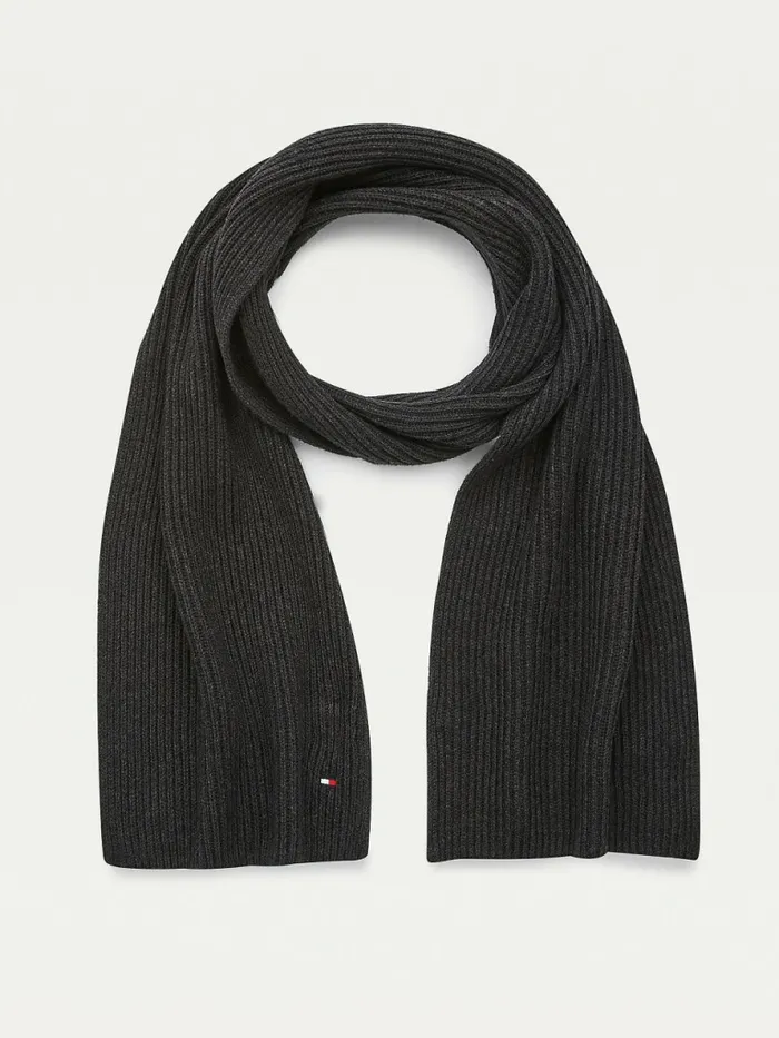 Tommy Hilfiger Pima Cotton Cashmere Scarf Charcoal Gray Mens Hats and Scarves Gift for Friend Tommy Hilfiger Pima Cotton Cashmere Scarf Charcoal Gray Mens Hats and Scarves Gift for Friend