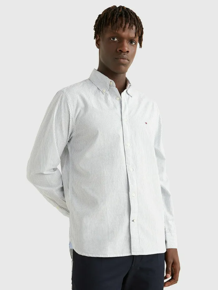 Tommy Hilfiger Pinstripe Regular Fit Shirt Breezy BlueMulti Mens Shirts On Sale Tommy Hilfiger Pinstripe Regular Fit Shirt Breezy BlueMulti Mens Shirts On Sale