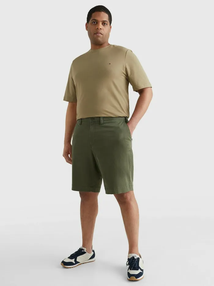 Tommy Hilfiger Plus 1985 Collection Organic Cotton Shorts Army Green Mens Plus Size Clothing Online