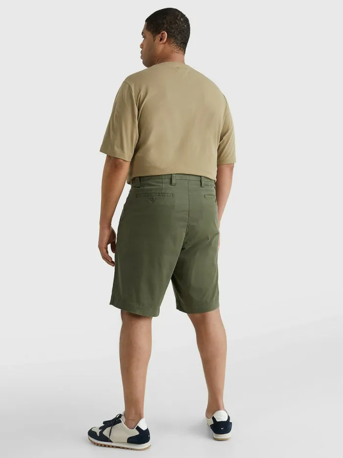 Tommy Hilfiger Plus 1985 Collection Organic Cotton Shorts Army Green Mens Plus Size Clothing Online