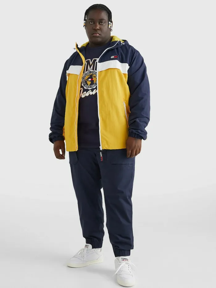 Tommy Hilfiger Plus Chicago Windbreaker Prairie YellowMulti Mens Coats and Jackets Sale