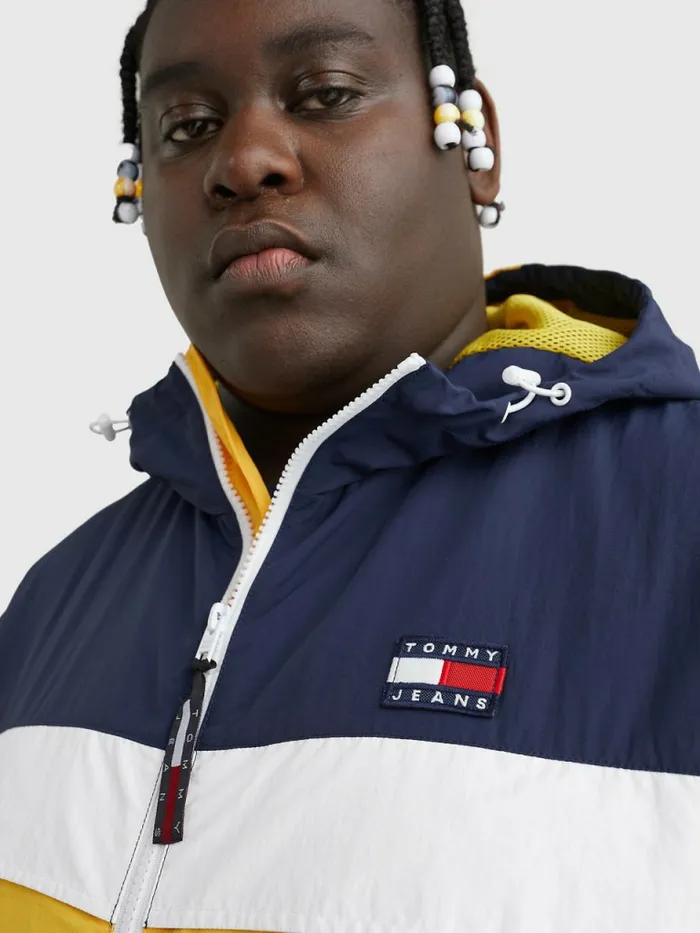Tommy Hilfiger Plus Chicago Windbreaker Prairie YellowMulti Mens Coats and Jackets Sale