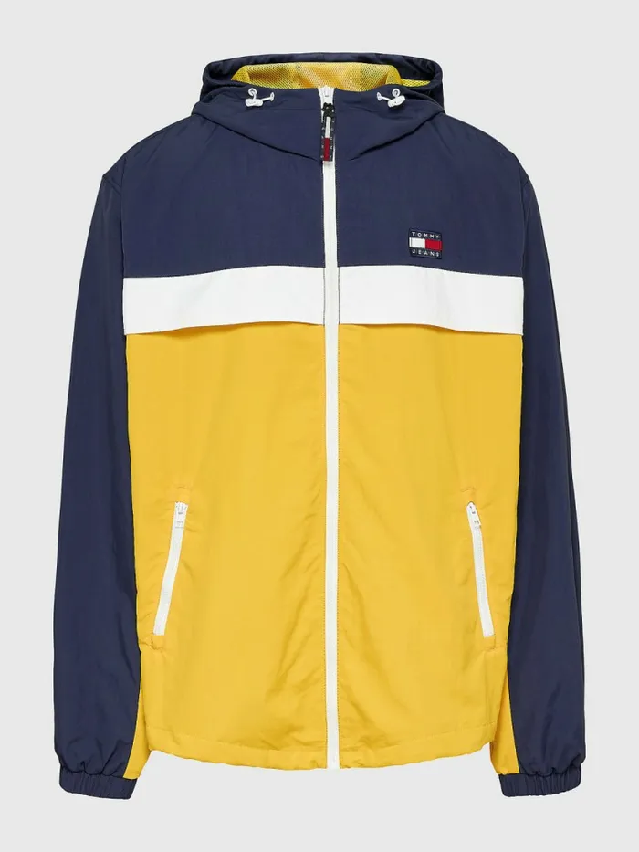 Tommy Hilfiger Plus Chicago Windbreaker Prairie YellowMulti Mens Coats and Jackets Sale