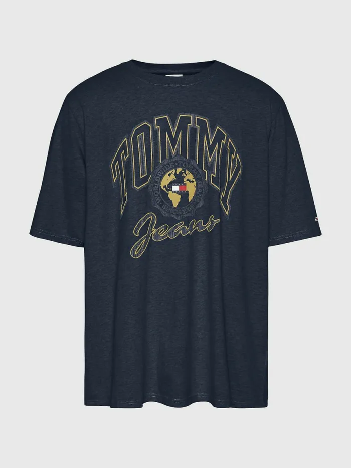 Tommy Hilfiger Plus College Logo TShirt Twilight Navy Mens Plus Size Clothing Tommy Hilfiger Plus College Logo TShirt Twilight Navy Mens Plus Size Clothing
