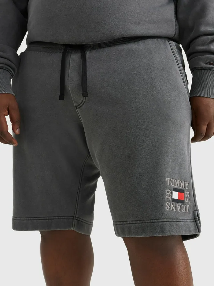 Tommy Hilfiger Plus Fleece Relaxed Shorts Black Mens Shorts Gift Ideas