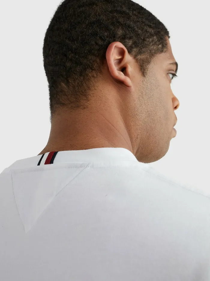 Tommy Hilfiger Plus Icons Embroidery TShirt White Mens TShirts Online
