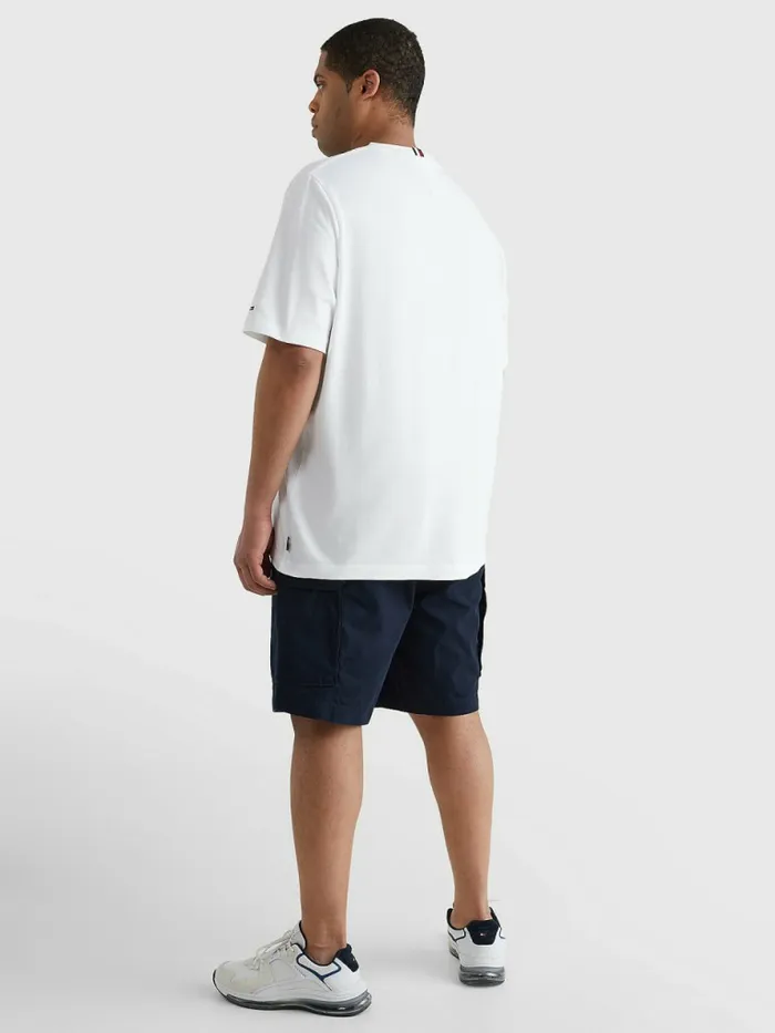 Tommy Hilfiger Plus Icons Embroidery TShirt White Mens TShirts Online