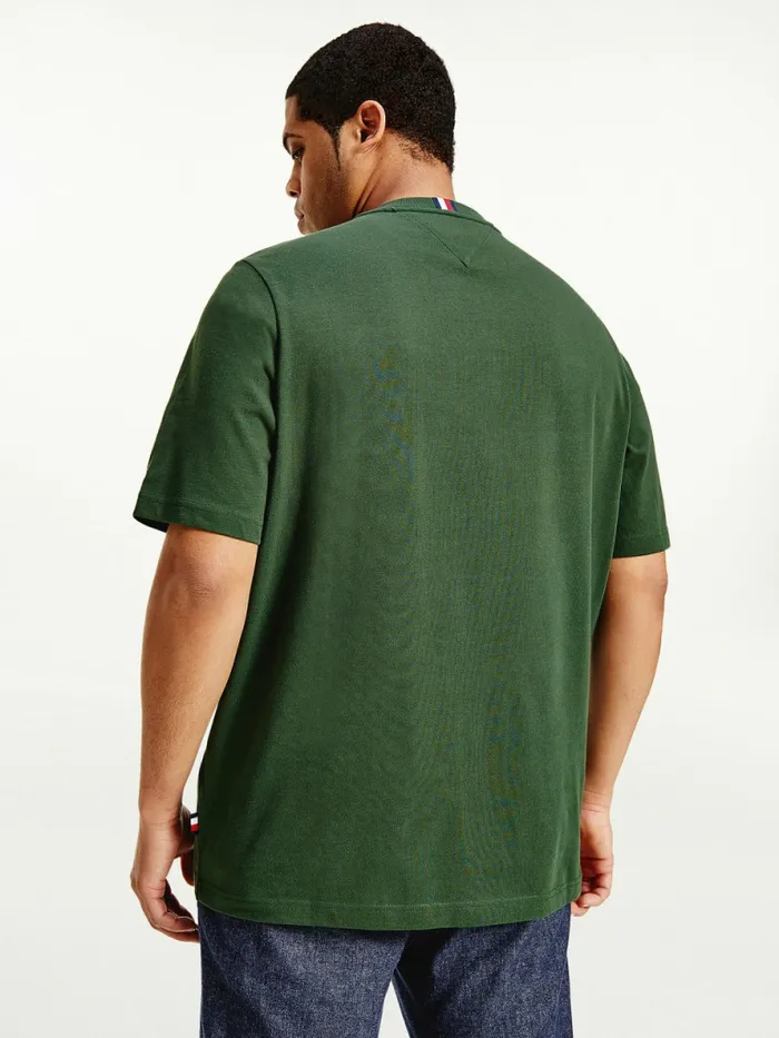 Tommy Hilfiger Plus Icons Relaxed Fit TShirt National Forest Mens Plus Size Clothing