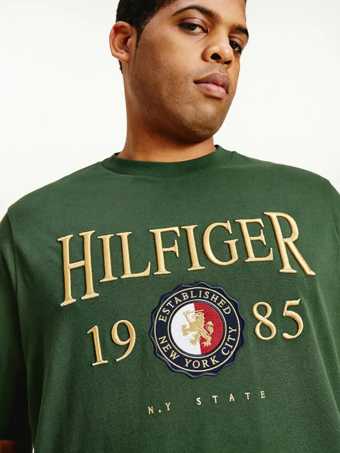 Tommy Hilfiger Plus Icons Relaxed Fit TShirt National Forest Mens Plus Size Clothing