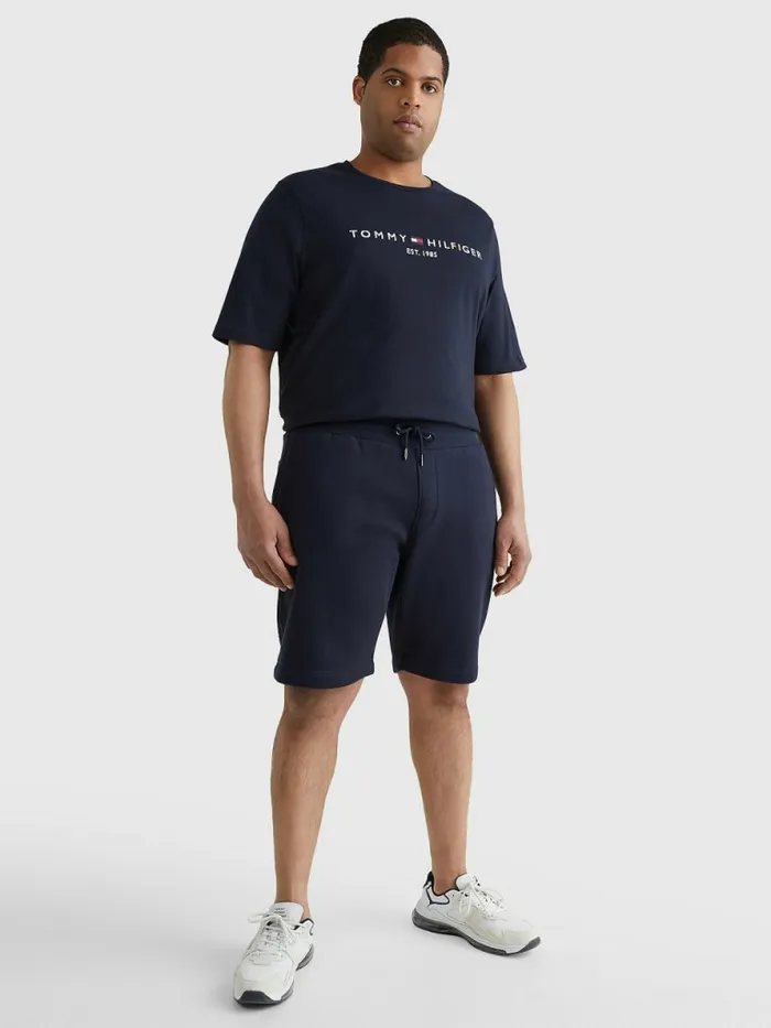 Tommy Hilfiger Plus Logo Sweat Shorts Desert Sky Mens Plus Size Clothing Casaul