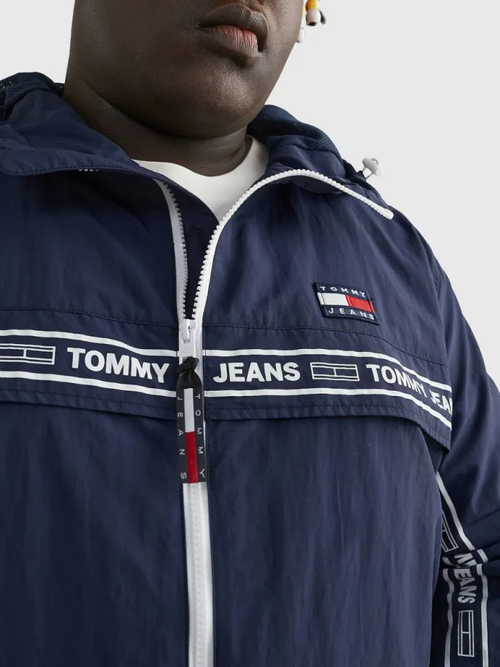 Tommy Hilfiger Plus Logo Tape Chicago Windbreaker Twilight Navy Mens Coats and Jackets Online