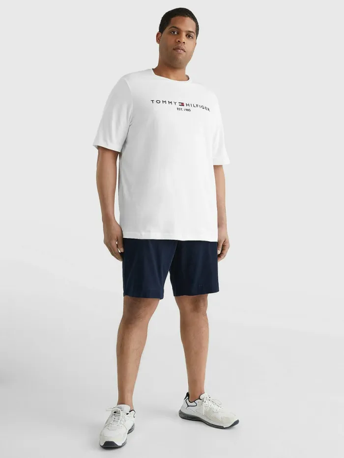 Tommy Hilfiger Plus Organic Cotton Logo TShirt White Mens TShirts Gift 4 You