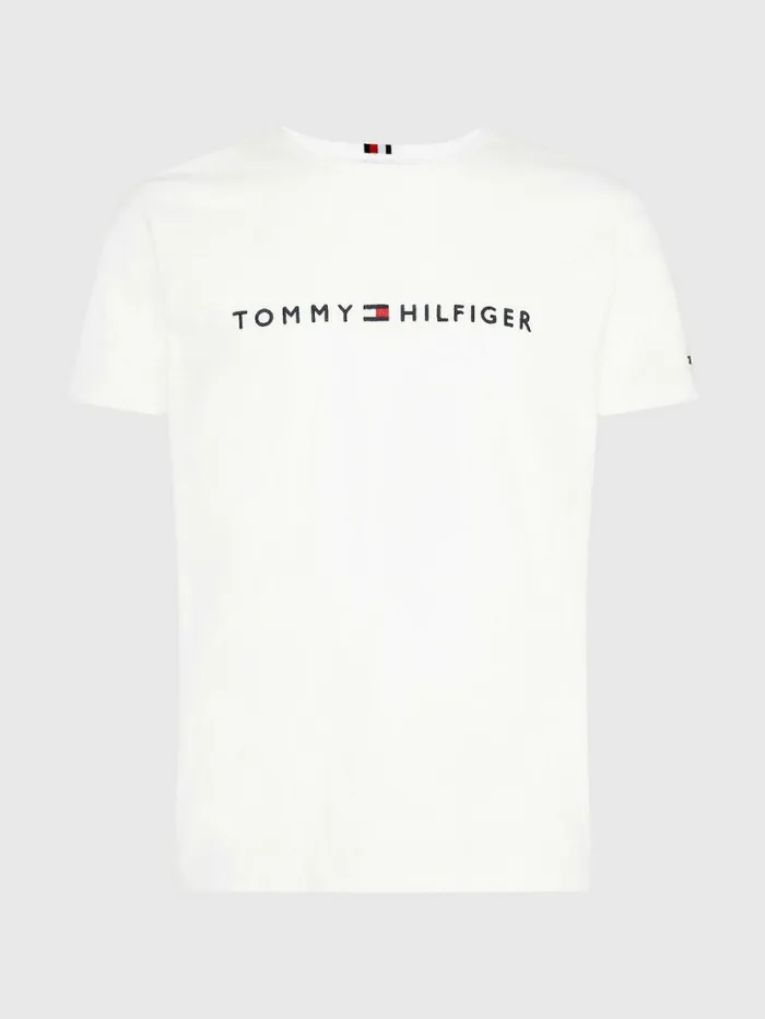 Tommy Hilfiger Plus Organic Cotton Logo TShirt White Mens TShirts Gift 4 You