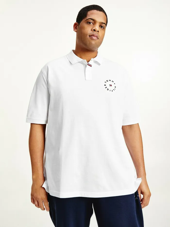 Tommy Hilfiger Plus Organic Cotton Pique Regular Fit Polo White Mens Plus Size Clothing Tommy Hilfiger Plus Organic Cotton Pique Regular Fit Polo White Mens Plus Size Clothing