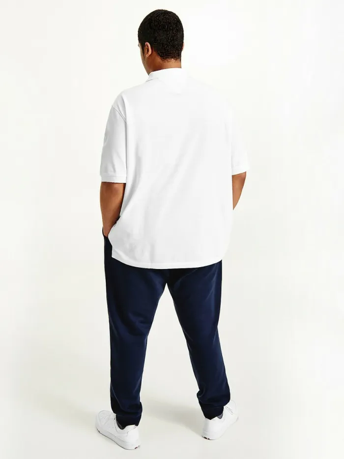 Tommy Hilfiger Plus Organic Cotton Pique Regular Fit Polo White Mens Polo Shirts Cheap On Sale