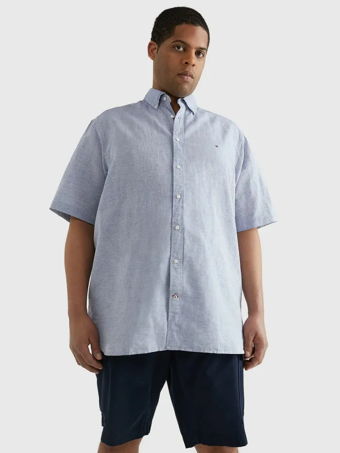 Tommy Hilfiger Plus Short Sleeve Tapered Regular Fit Shirt Daybreak BlueWhite Mens Shirts Cheap On Sale Tommy Hilfiger Plus Short Sleeve Tapered Regular Fit Shirt Daybreak BlueWhite Mens Shirts Cheap On Sale