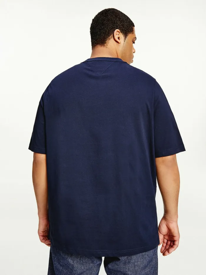 Tommy Hilfiger Plus Signature Split Logo TShirt Desert Sky Mens TShirts Gift Ideas