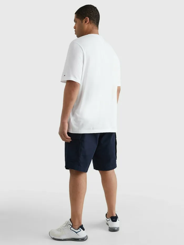 Tommy Hilfiger Plus Signature Tape TShirt White Mens TShirts Fashion