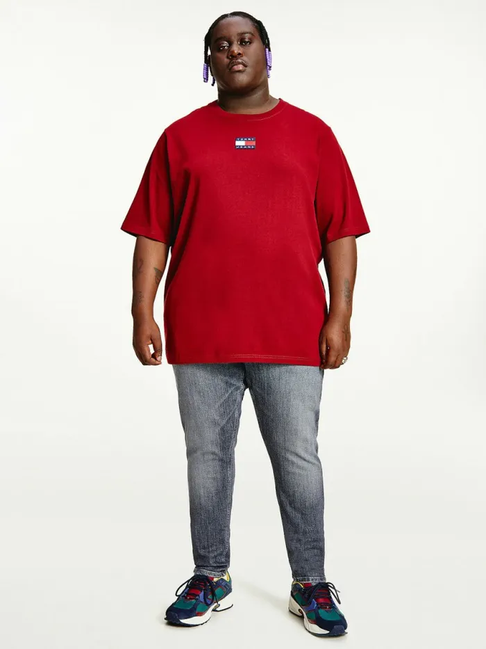 Tommy Hilfiger Plus Tommy Badge TShirt Bing Cherry Mens TShirts Near Me