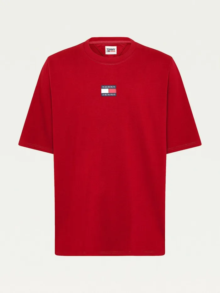 Tommy Hilfiger Plus Tommy Badge TShirt Bing Cherry Mens TShirts Near Me