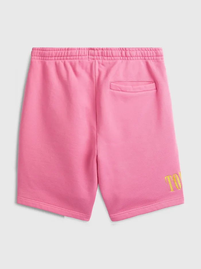Tommy Hilfiger Pop Drop Flag Patch Relaxed Shorts Pop Pink Mens Shorts Casaul
