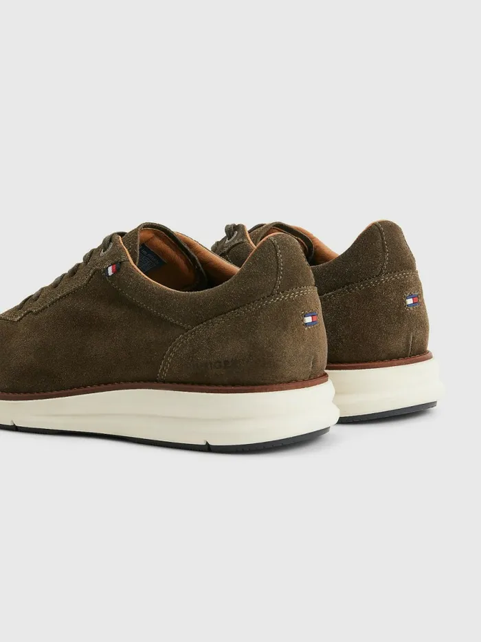 Tommy Hilfiger Premium Hybrid Suede Shoes Island Taupe Mens Casual Shoes Near Me