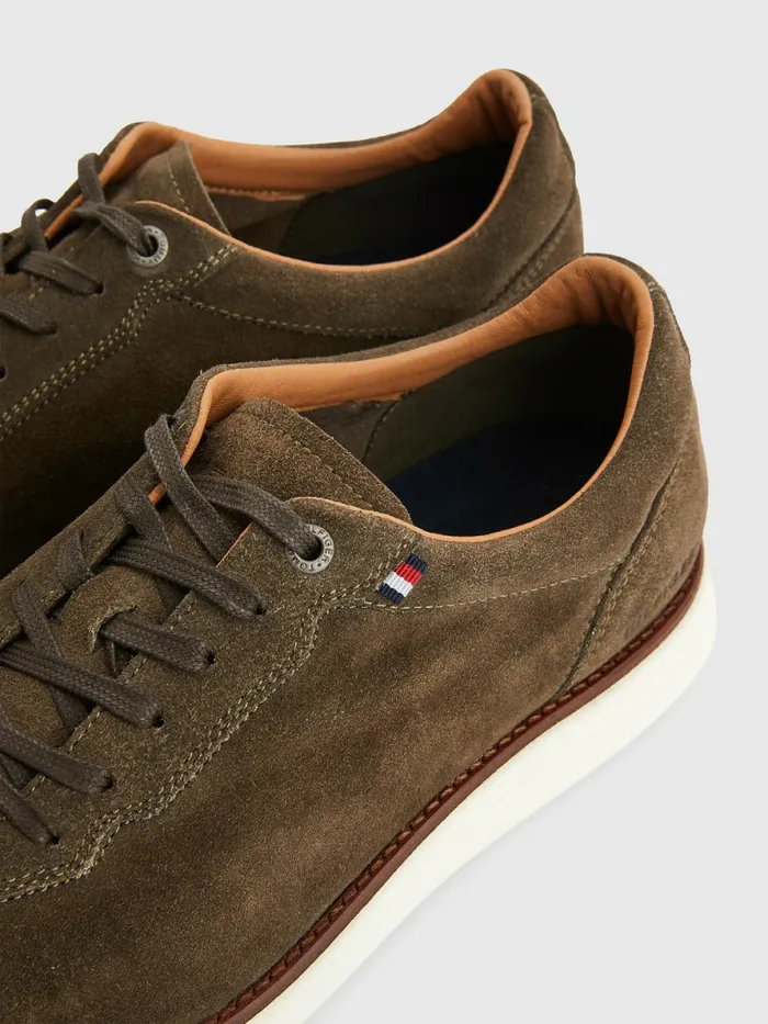 Tommy Hilfiger Premium Hybrid Suede Shoes Island Taupe Mens Casual Shoes Near Me