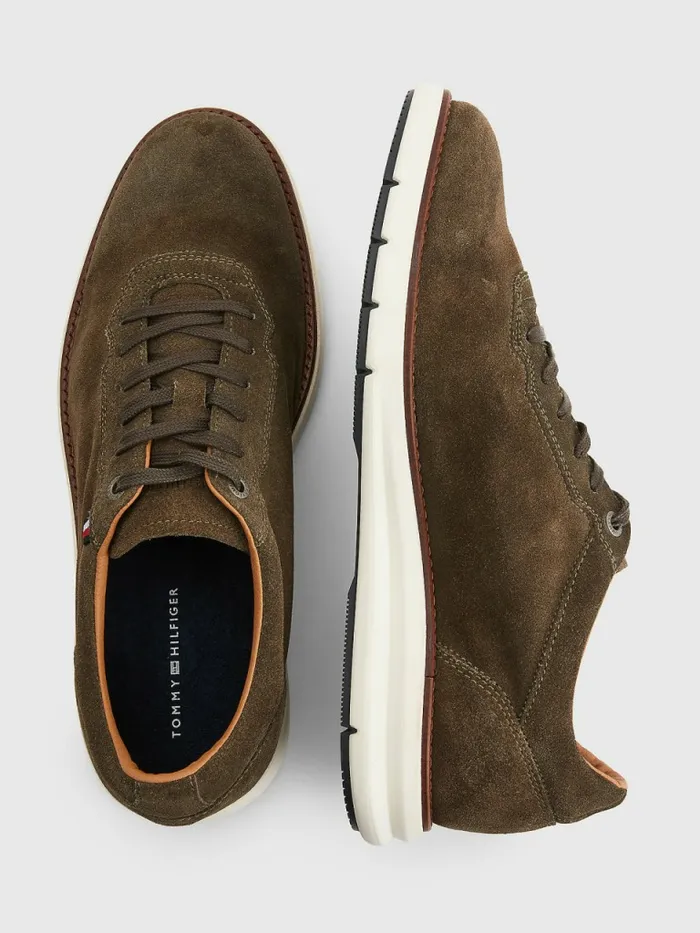 Tommy Hilfiger Premium Hybrid Suede Shoes Island Taupe Mens Casual Shoes Near Me